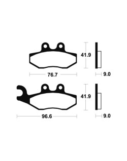 Plaquettes de frein TECNIUM Scooter organique - ME286