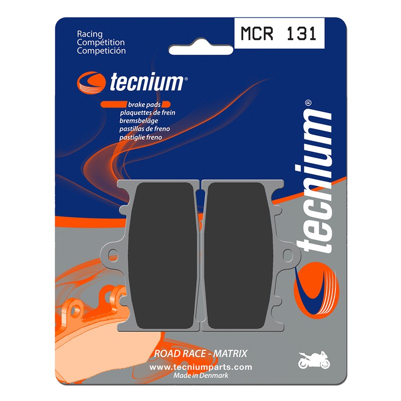 Plaquettes de frein TECNIUM Racing métal fritté carbone - MCR131 Plaquettes de frein TECNIUM Racing métal fritté carbone - MCR131