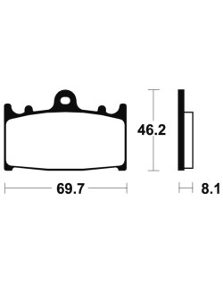 Plaquettes de frein TECNIUM Racing métal fritté carbone - MCR131