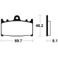 Plaquettes de frein TECNIUM Racing métal fritté carbone - MCR131 Plaquettes de frein TECNIUM Racing métal fritté carbone - MCR131
