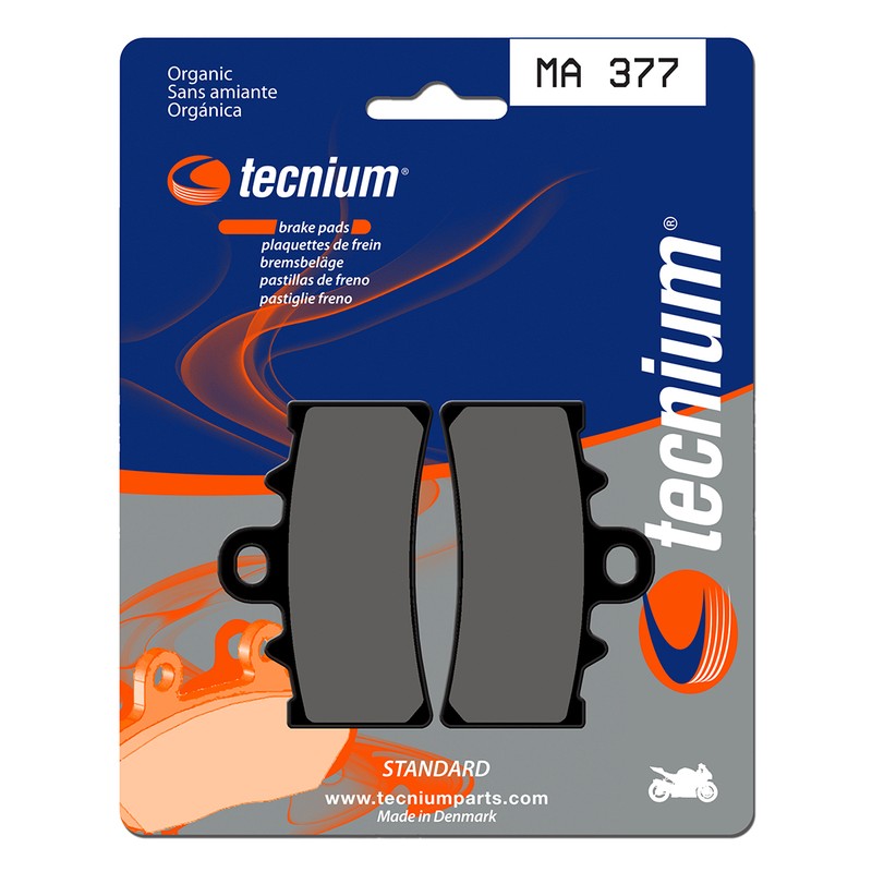 Plaquettes de frein TECNIUM route organique - MA377 Plaquettes de frein TECNIUM route organique - MA377