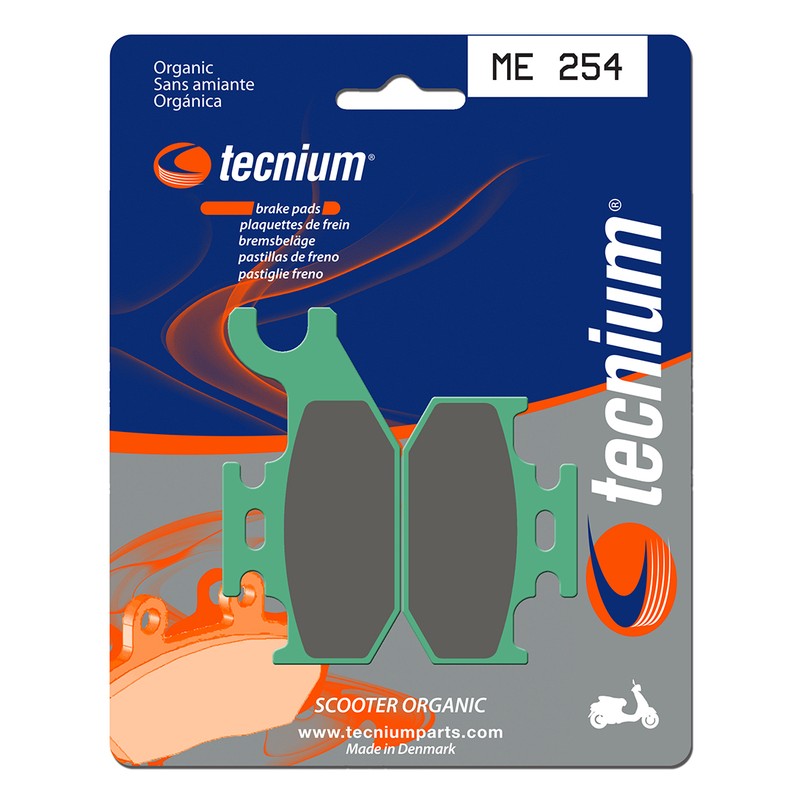 Plaquettes de frein TECNIUM Scooter organique - ME254 Plaquettes de frein TECNIUM Scooter organique - ME254