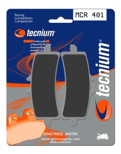 Plaquettes de frein TECNIUM Racing métal fritté carbone - MCR401