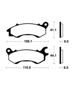 Plaquettes de frein TECNIUM scooter organique - ME469