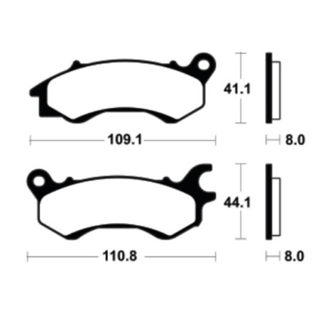 Plaquettes de frein TECNIUM scooter organique - ME469