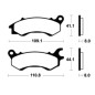 Plaquettes de frein TECNIUM scooter organique - ME469 Plaquettes de frein TECNIUM scooter organique - ME469