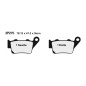 Plaquettes de frein NISSIN route /Off-Road métal fritté - 2P-275ST-MX