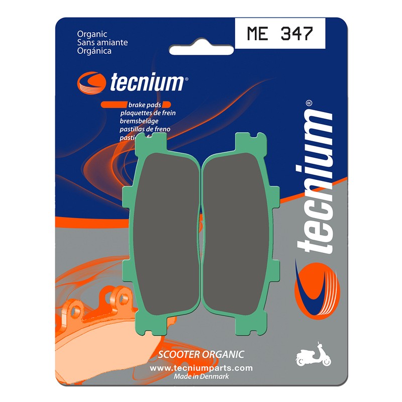Plaquettes de frein TECNIUM Scooter organique - ME347 Plaquettes de frein TECNIUM Scooter organique - ME347