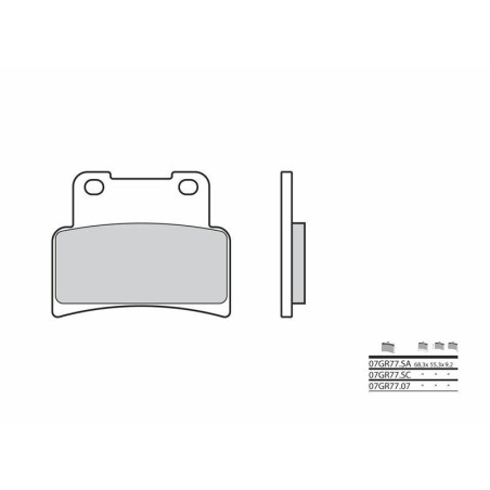 Plaquettes de frein BREMBO route carbone céramique - 07GR7707