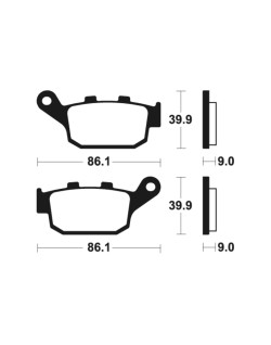 Plaquettes de frein TECNIUM Performance métal fritté - MR 381
