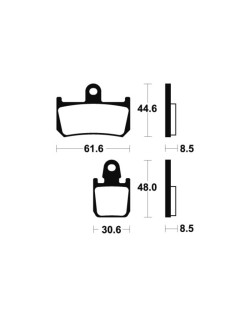 Plaquettes de frein TECNIUM Racing métal fritté carbone - MCR339