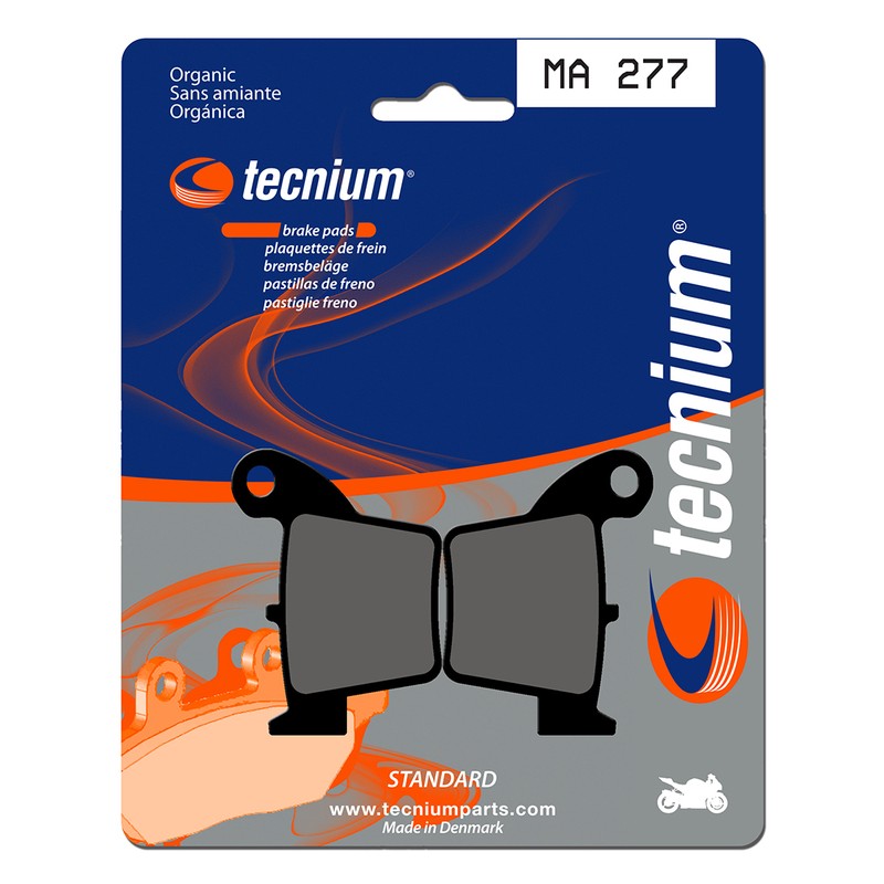 Plaquettes de frein TECNIUM route organique - MA277 Plaquettes de frein TECNIUM route organique - MA277