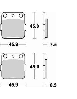 Plaquettes de frein BRAKING Off-Road/Quad métal fritté - 686CM44