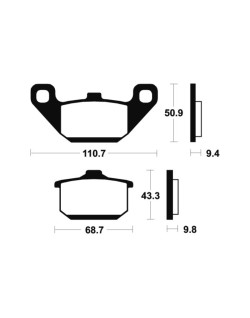 Plaquettes de frein TECNIUM Performance métal fritté - MF57