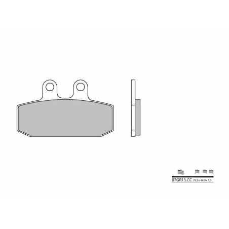 Plaquettes de frein BREMBO route carbone céramique - 07GR13CC