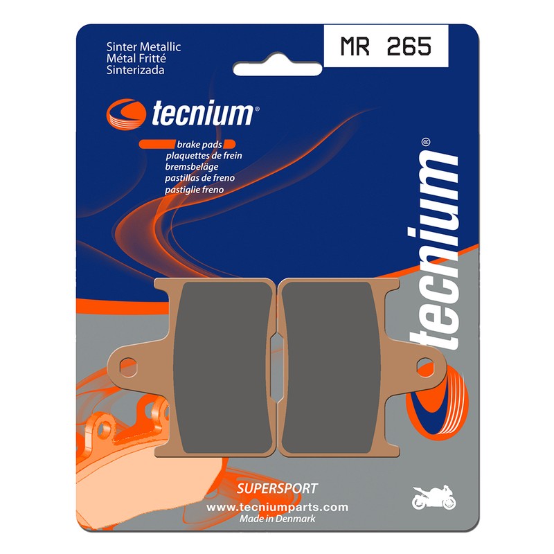 Plaquettes de frein TECNIUM Performance métal fritté - MR265 Plaquettes de frein TECNIUM Performance métal fritté - MR265