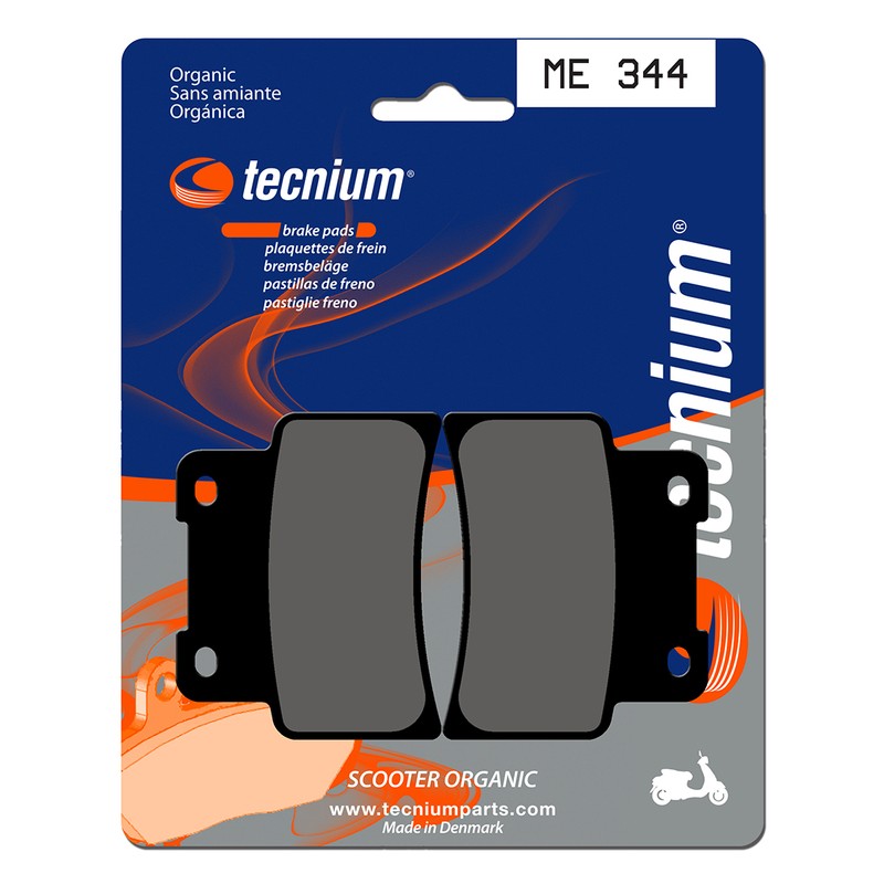 Plaquettes de frein TECNIUM Scooter organique - ME344 Plaquettes de frein TECNIUM Scooter organique - ME344