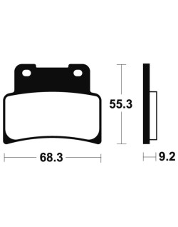 Plaquettes de frein TECNIUM Scooter organique - ME344