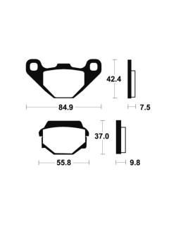 Plaquettes de frein TECNIUM MX/Quad métal fritté - MO86