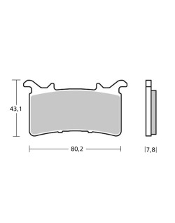 Plaquettes de frein BREMBO UPGRADE Type M538 Z03 métal fritté - 107A48624