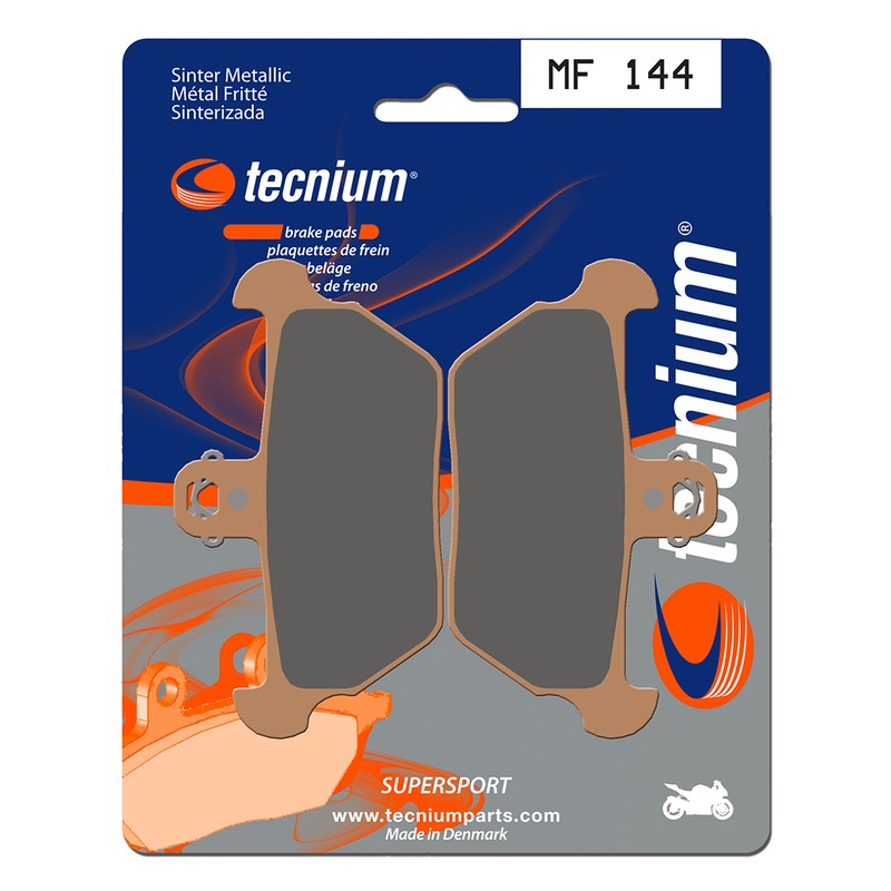 Plaquettes de frein TECNIUM Performance métal fritté - MF144 Plaquettes de frein TECNIUM Performance métal fritté - MF144