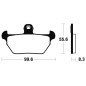 Plaquettes de frein TECNIUM Performance métal fritté - MF144 Plaquettes de frein TECNIUM Performance métal fritté - MF144