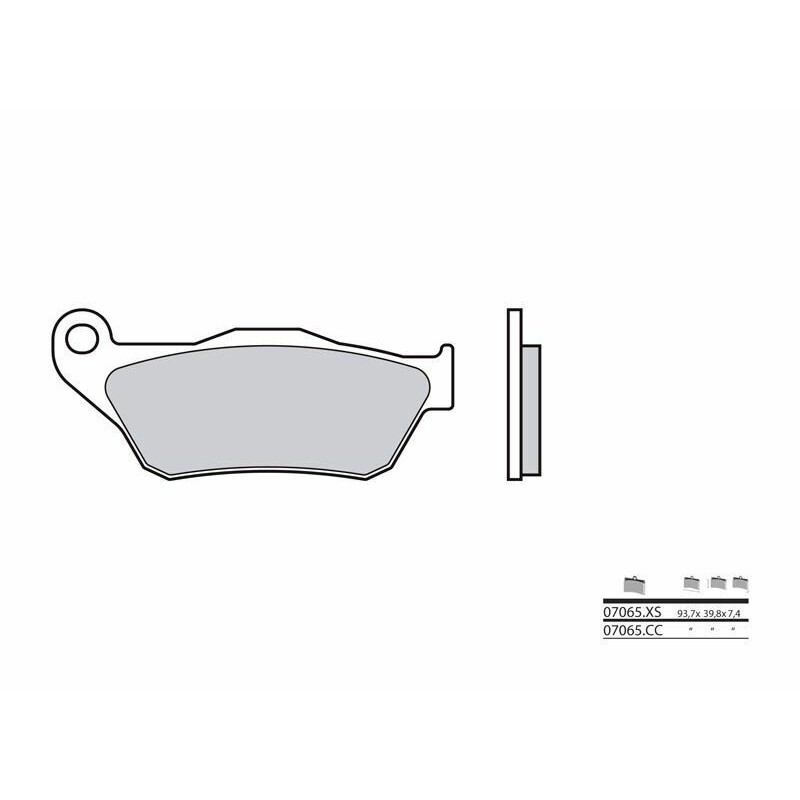Plaquettes de frein BREMBO Scooter carbone céramique - 07065 Plaquettes de frein BREMBO Scooter carbone céramique - 07065