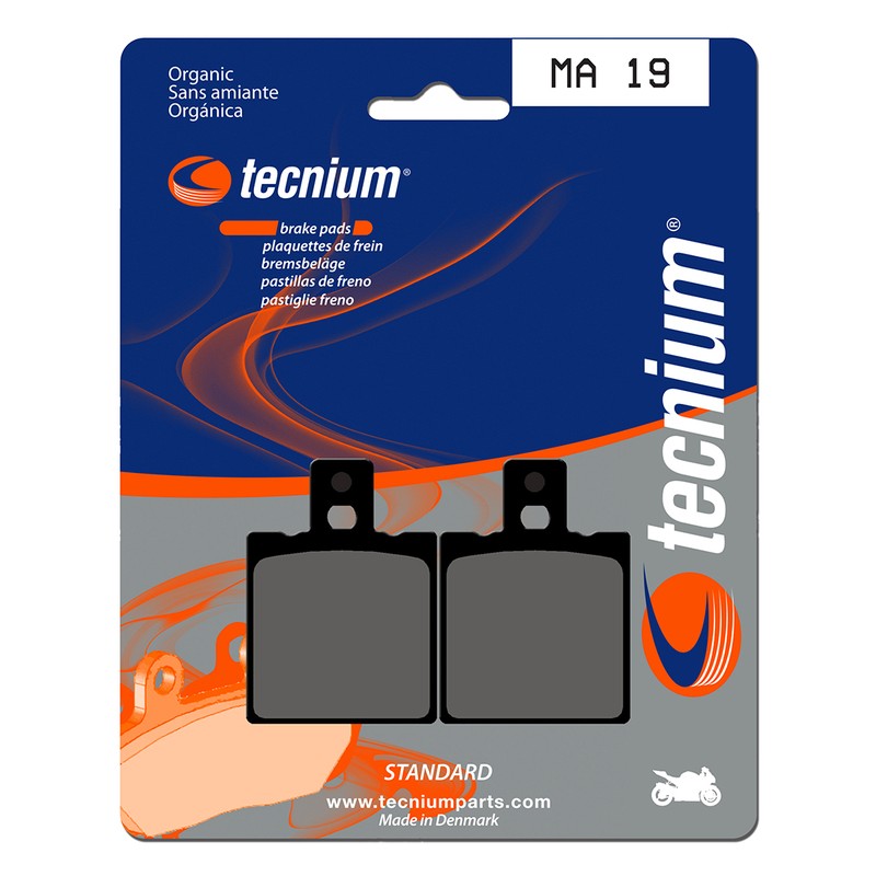 Plaquettes de frein TECNIUM route organique - MA19 Plaquettes de frein TECNIUM route organique - MA19
