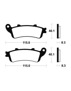 Plaquettes de frein TECNIUM Maxi Scooter métal fritté - MSS235