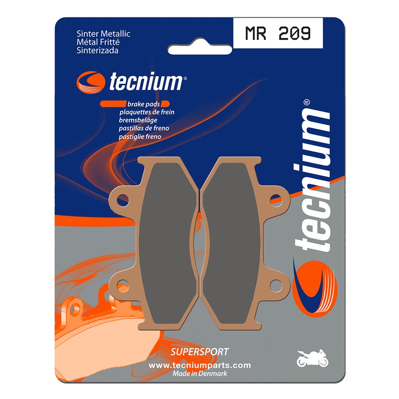 Plaquettes de frein TECNIUM Performance métal fritté - MR209 Plaquettes de frein TECNIUM Performance métal fritté - MR209