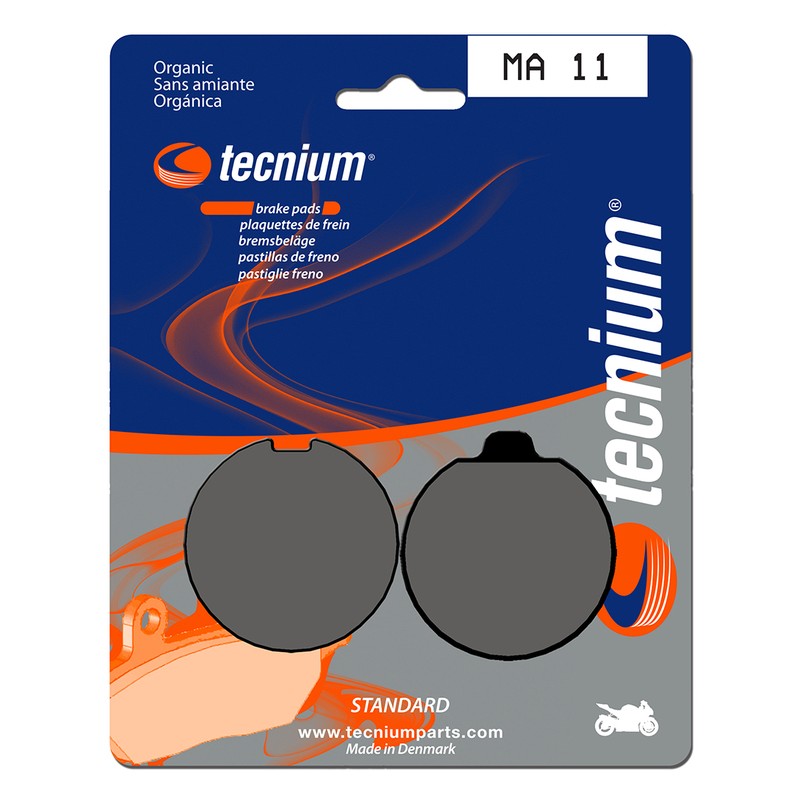Plaquettes de frein TECNIUM route organique - MA11 Plaquettes de frein TECNIUM route organique - MA11