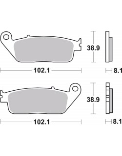 Plaquettes de frein BREMBO route métal fritté - 07HO30SA