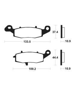 Plaquettes de frein TECNIUM Performance métal fritté - MR386