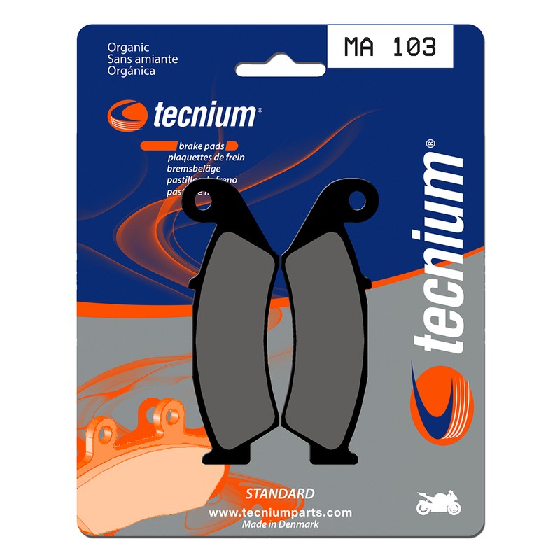 Plaquettes de frein TECNIUM route organique - MA103 Plaquettes de frein TECNIUM route organique - MA103