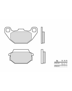 Plaquettes de frein BREMBO Scooter métal fritté - 07022XS