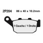 Plaquettes de frein NISSIN Off-Road semi-métallique - 2P-204GS Plaquettes de frein NISSIN Off-Road semi-métallique - 2P-204GS