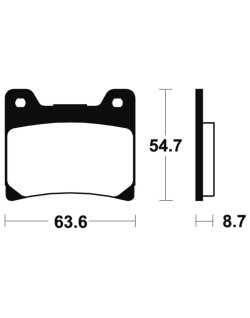 Plaquettes de frein TECNIUM Performance métal fritté - MF55