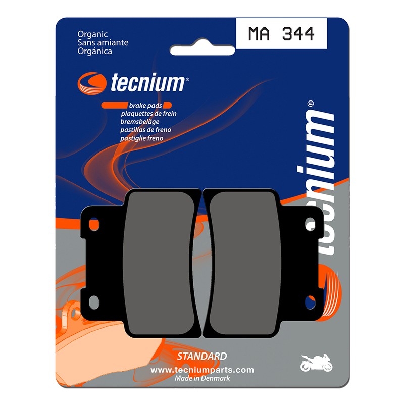 Plaquettes de frein TECNIUM route organique - MA344 Plaquettes de frein TECNIUM route organique - MA344