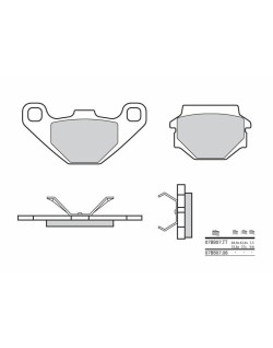 Plaquettes de frein BREMBO route carbone céramique - 07BB0708