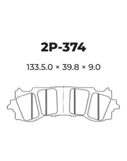 Plaquettes de frein NISSIN route /Off-Road métal fritté - 2P-374ST