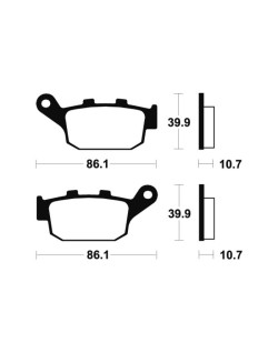 Plaquettes de frein TECNIUM Performance métal fritté - MR114