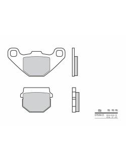 Plaquettes de frein BREMBO Scooter carbone céramique - 07026