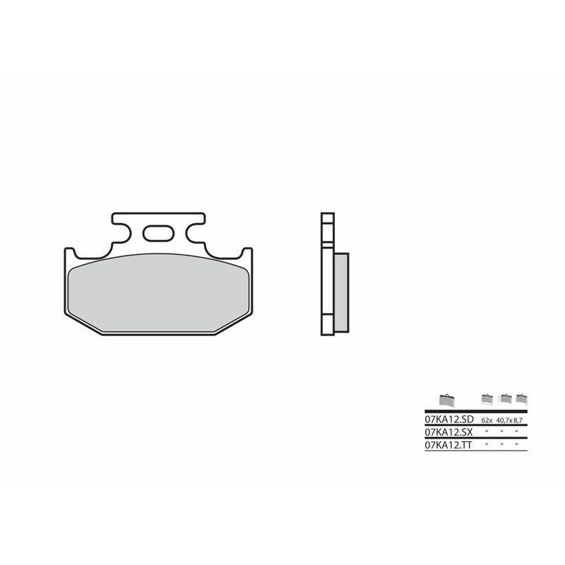 Plaquettes de frein BREMBO Off-Road métal fritté - 07KA12SD Plaquettes de frein BREMBO Off-Road métal fritté - 07KA12SD