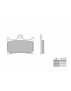 Plaquettes de frein BREMBO route carbone céramique - 07YA2307