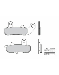 Plaquettes de frein BREMBO route métal fritté - 07SU17SP