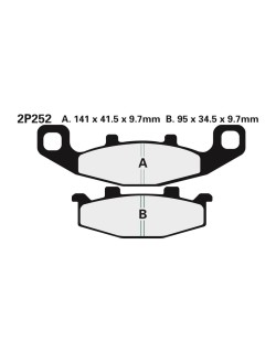 Plaquettes de frein NISSIN route semi-métallique - 2P-252NS