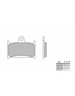 Plaquettes de frein BREMBO route métal fritté - 07SU14SA