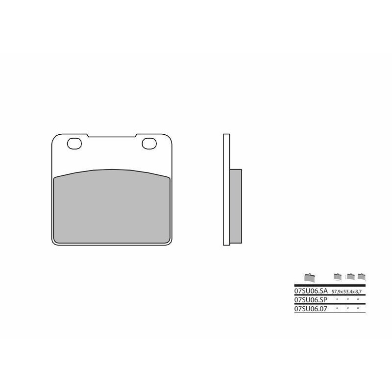 Plaquettes de frein BREMBO route carbone céramique - 07SU0607 Plaquettes de frein BREMBO route carbone céramique - 07SU0607