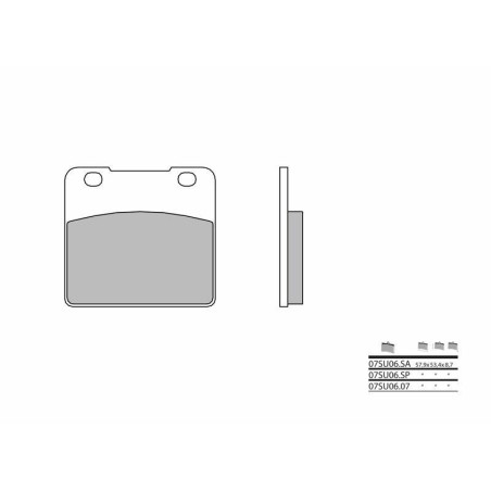 Plaquettes de frein BREMBO route carbone céramique - 07SU0607