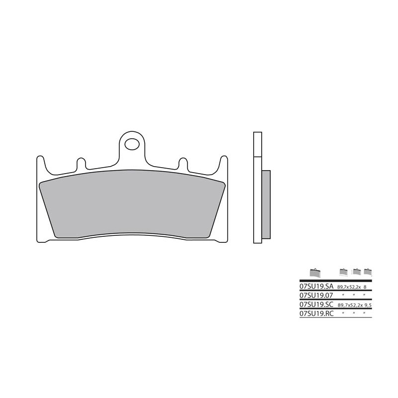 Plaquettes de frein BREMBO route métal fritté - 07SU19LA Plaquettes de frein BREMBO route métal fritté - 07SU19LA